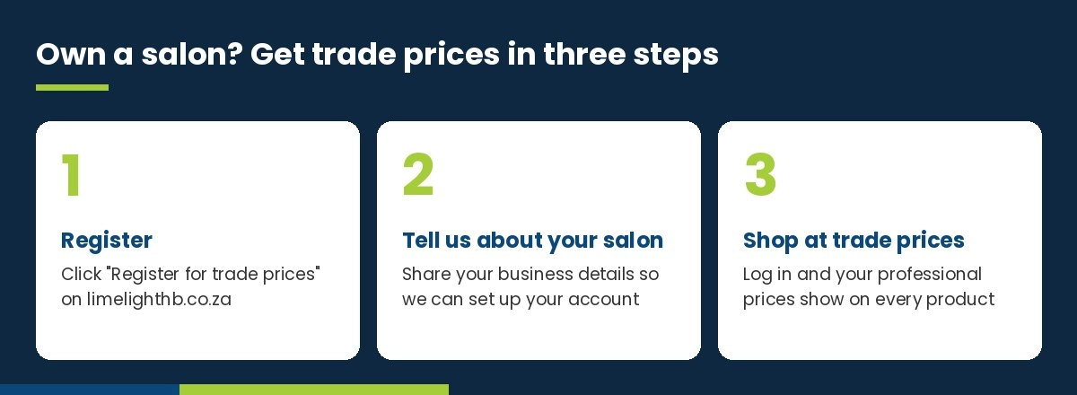 How to open a Lime Light trade account for salon trade prices in three steps